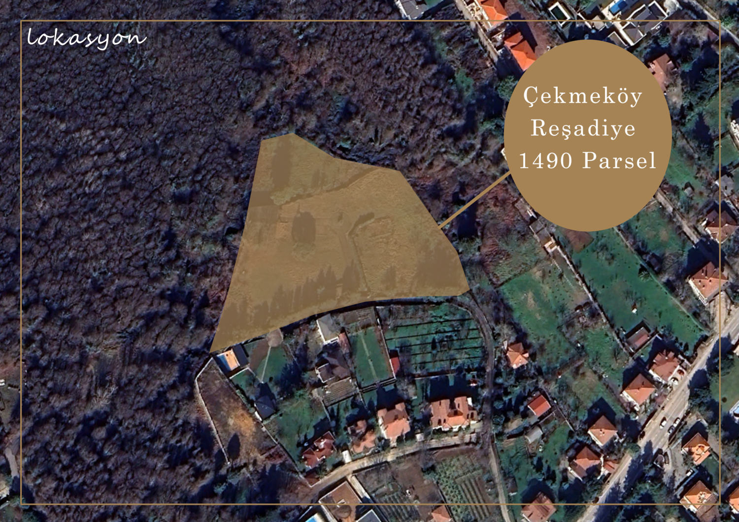 Reşadiye 1490 parsel uydu görünümü